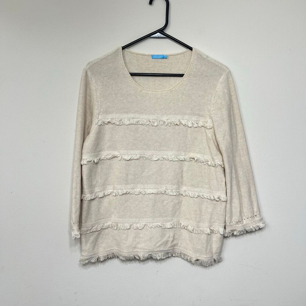 J. McLaughlin Fringe Blouse Medium Women